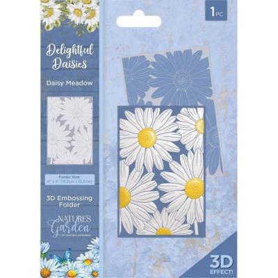 Crafter's Companion Delightful Daisies 3D Embossing Folder - Daisy Meadow